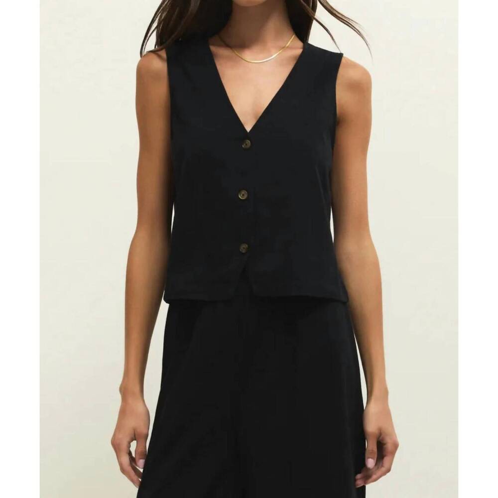 NEW Z SUPPLY jersey sleeveless tank top in black - Picture 5 of 7